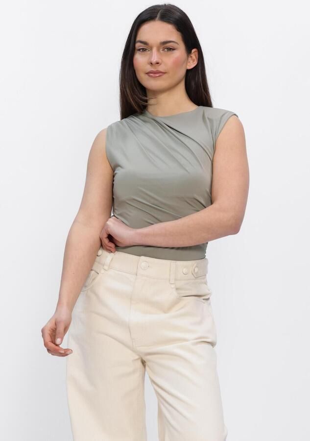 ROSEMUNDE Dames Tops & T-shirts Billie Sl Drape Top Olijf