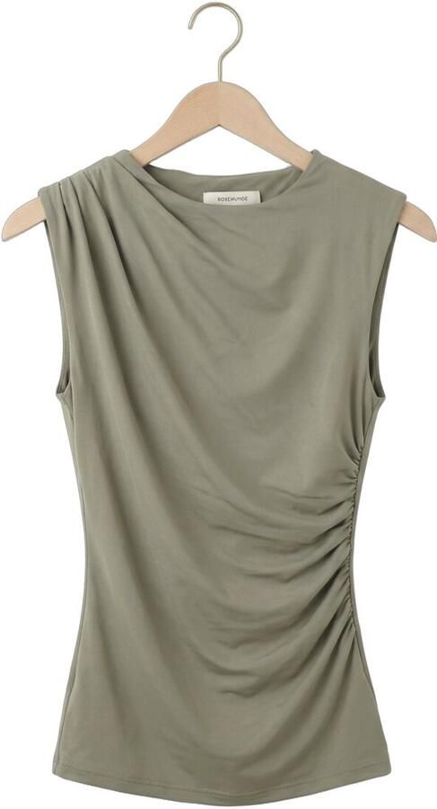 ROSEMUNDE Dames Tops & T-shirts Billie Sl Drape Top Olijf - Foto 4