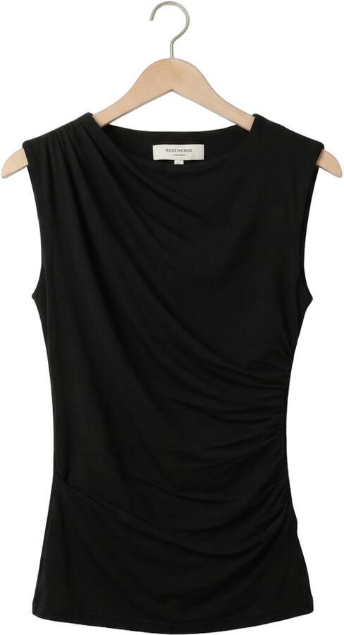ROSEMUNDE Dames Tops & T-shirts Billie Sl Drape Top Zwart - Foto 4