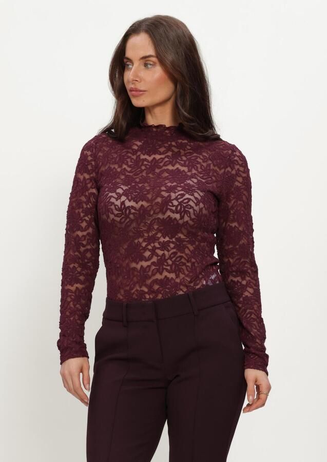 ROSEMUNDE Dames Tops & T-shirts Delicia Ls Turtleneck Bordeaux