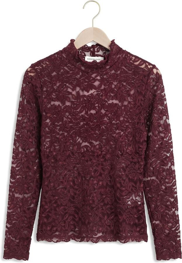 ROSEMUNDE Dames Tops & T-shirts Delicia Ls Turtleneck Bordeaux - Foto 4