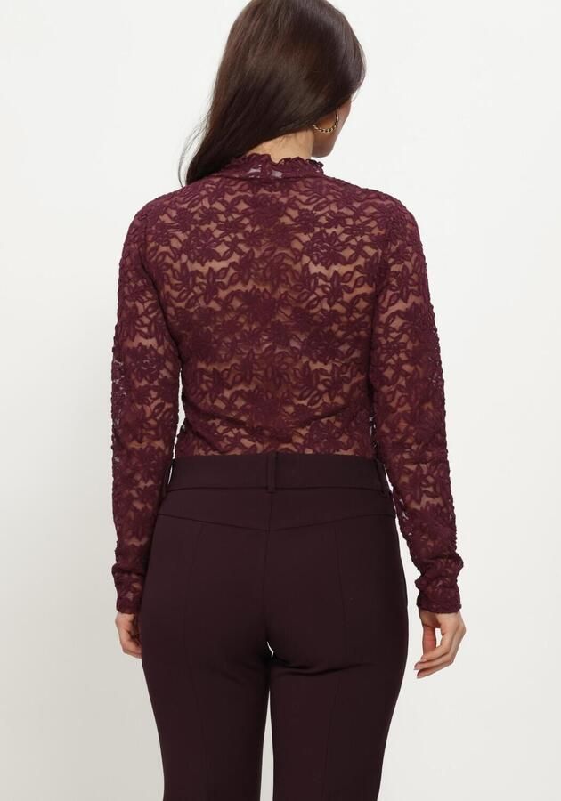 ROSEMUNDE Dames Tops & T-shirts Delicia Ls Turtleneck Bordeaux - Foto 3