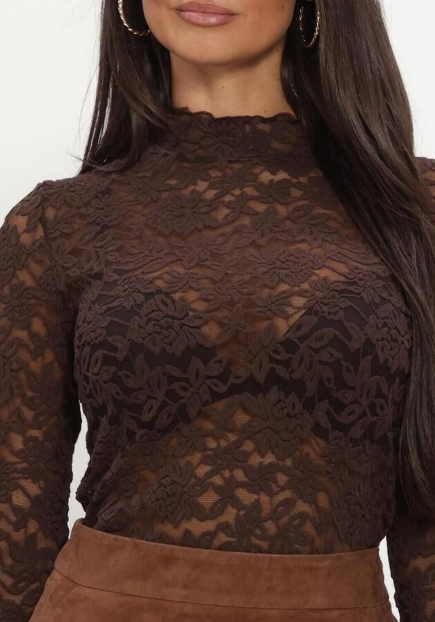 ROSEMUNDE Dames Tops & T-shirts Delicia Ls Turtleneck Bruin - Foto 4