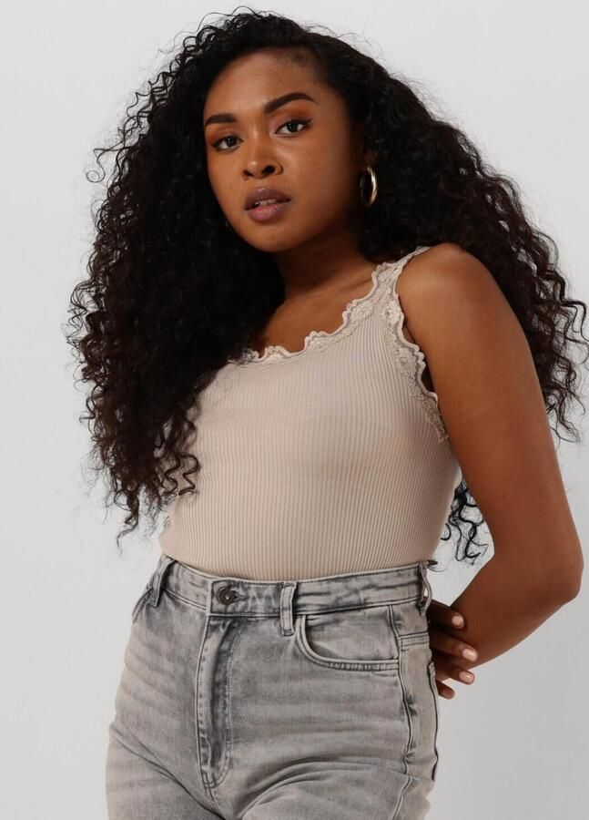 ROSEMUNDE Dames Tops & T-shirts Silk Top W Lace Beige - Foto 4