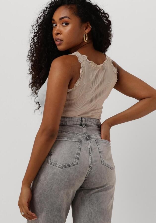 ROSEMUNDE Dames Tops & T-shirts Silk Top W Lace Beige