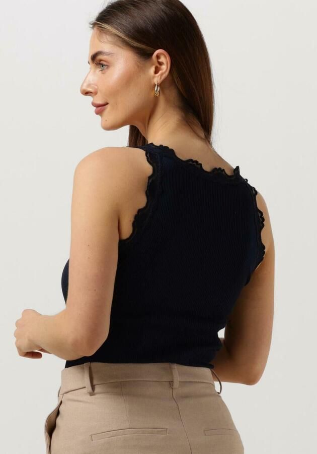 Rosemunde Tanktop Babette Silk Top Vintage-kantenrand brede bandjes vrouwelijk comfortabel zijdemix