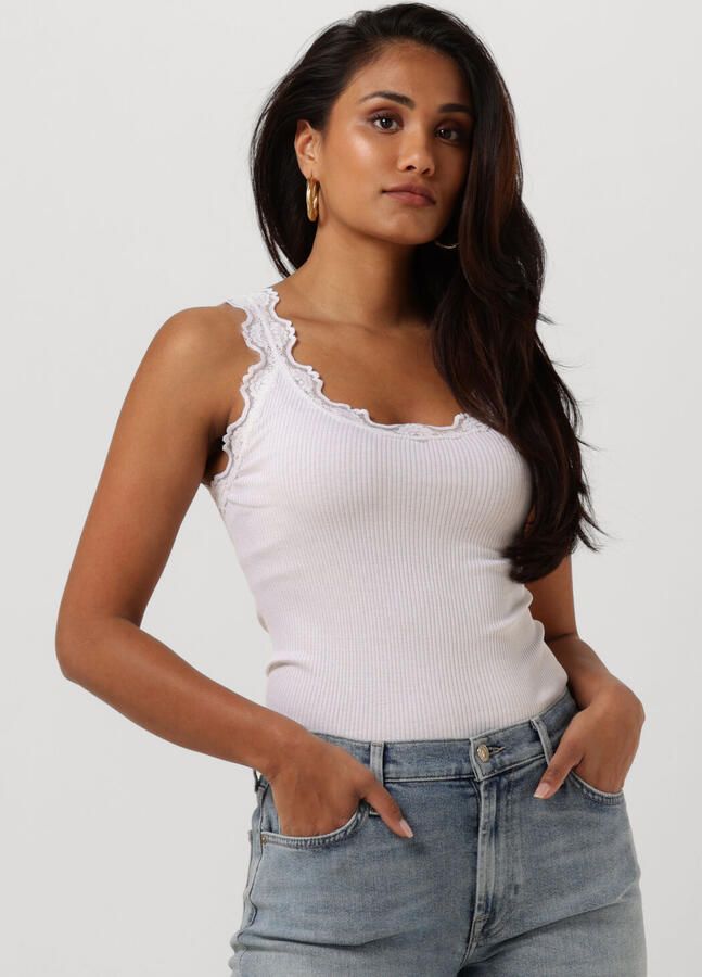 Rosemunde Tanktop Babette Silk Top Vintage-kantenrand brede bandjes vrouwelijk comfortabel zijdemix