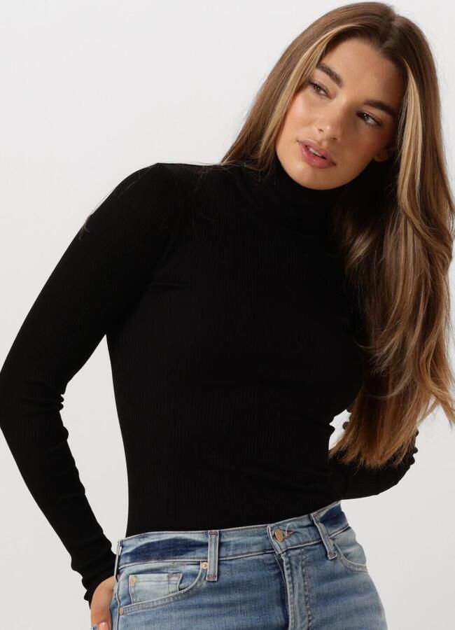 ROSEMUNDE Dames Truien & Vesten Silk T-shirt W Roller Neck Zwart - Foto 4