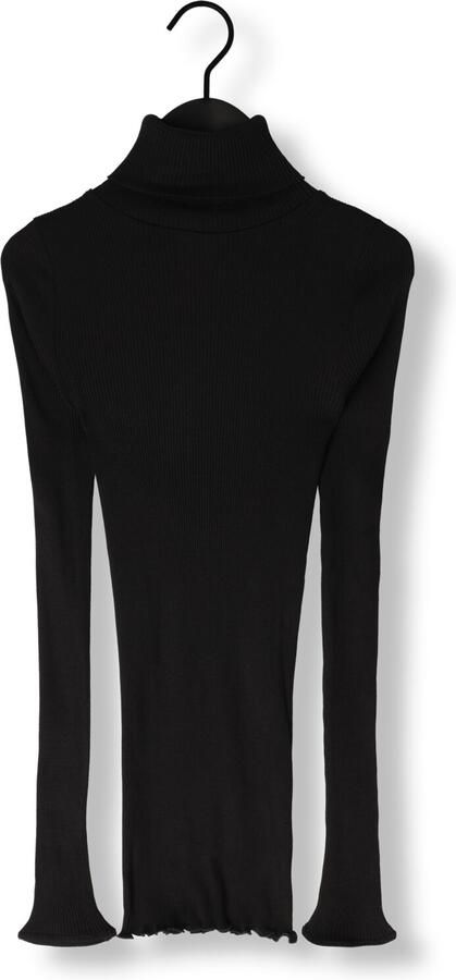 ROSEMUNDE Dames Truien & Vesten Silk T-shirt W Roller Neck Zwart - Foto 3
