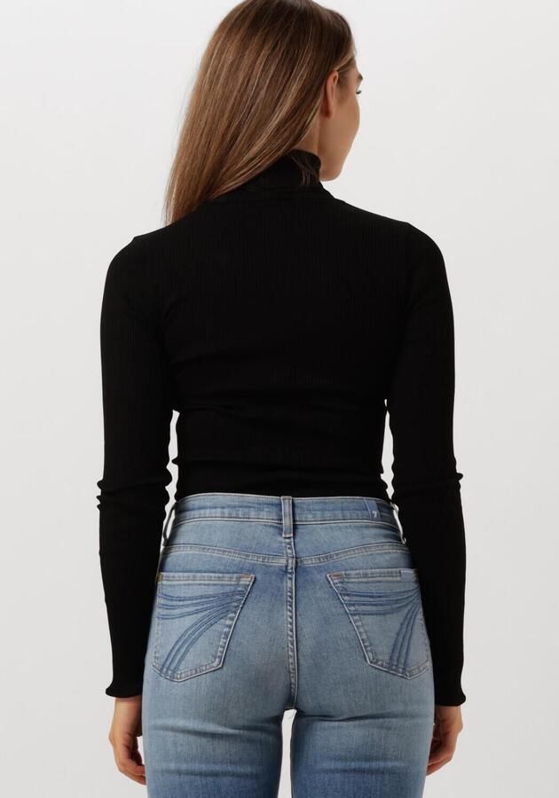 ROSEMUNDE Dames Truien & Vesten Silk T-shirt W Roller Neck Zwart