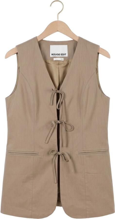 ROUGE EDIT Dames Blazers Rouetienne S l Waistcoat Beige - Foto 4