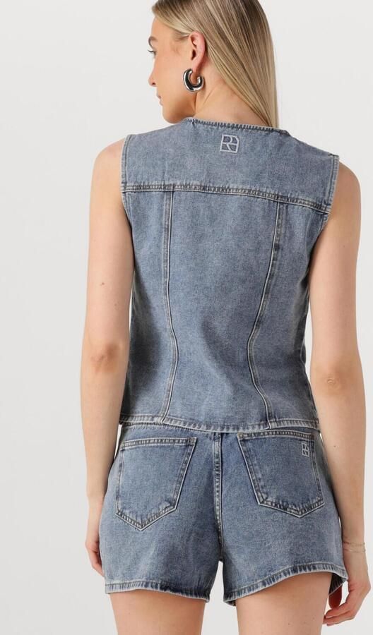 ROUGE EDIT Dames Blazers Roujolie Denim Waistcoat Blauw - Foto 3