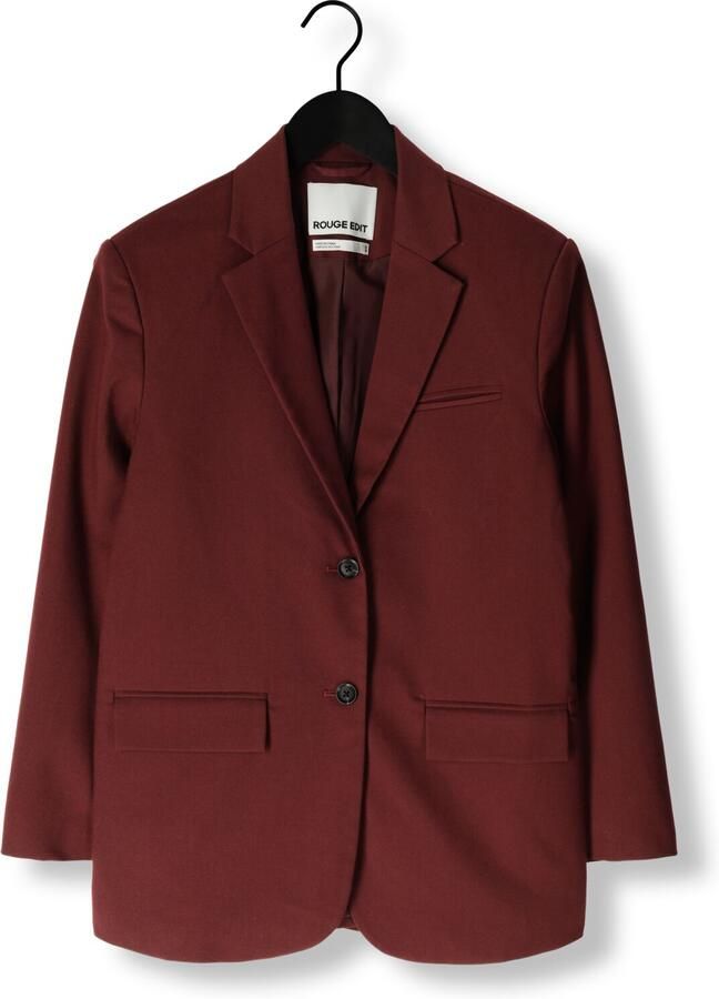 ROUGE EDIT Dames Blazers Roulia Ls Oversized Blazer Bordeaux