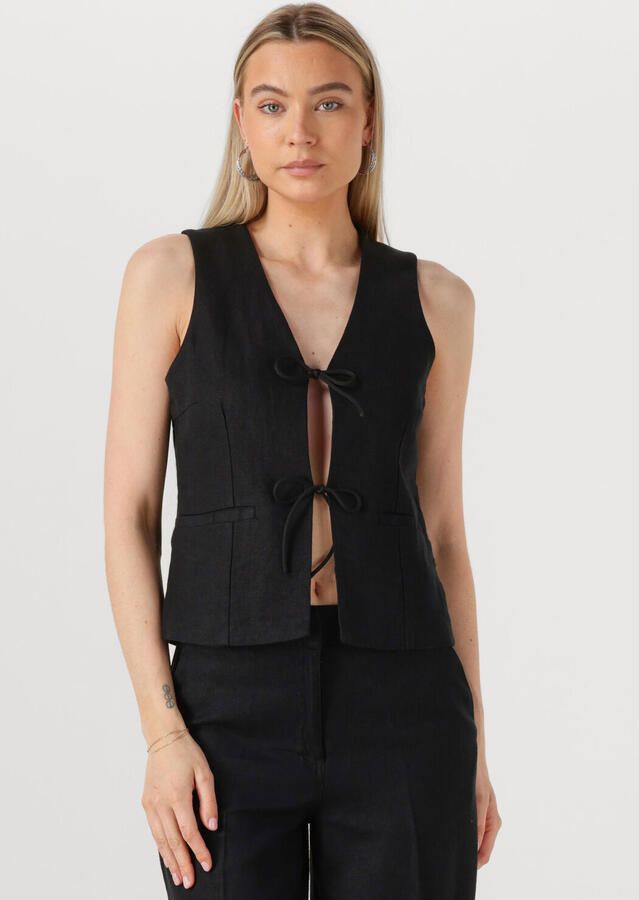 ROUGE EDIT Dames Blazers Rousummer Waistcoat Zwart - Foto 4