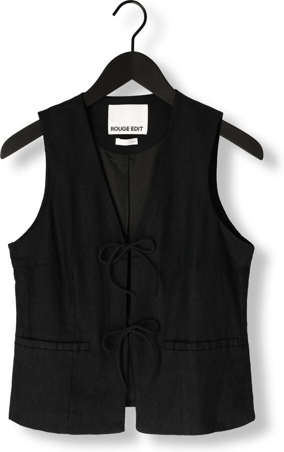 ROUGE EDIT Dames Blazers Rousummer Waistcoat Zwart - Foto 3