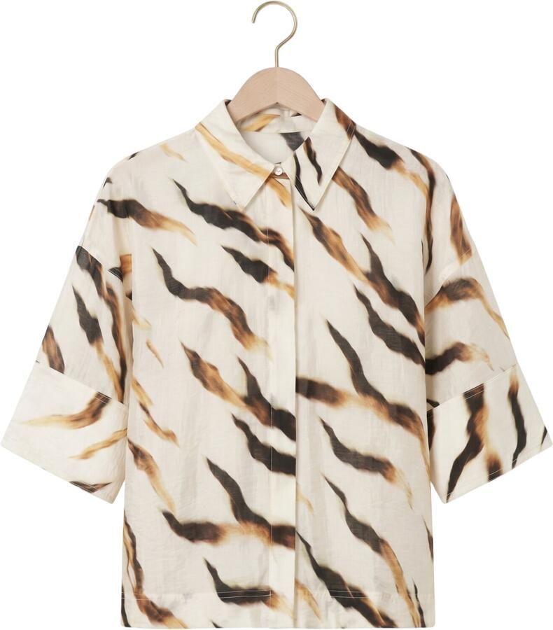 ROUGE EDIT Dames Blouses Roualana 2 4 Shirt Creme - Foto 2