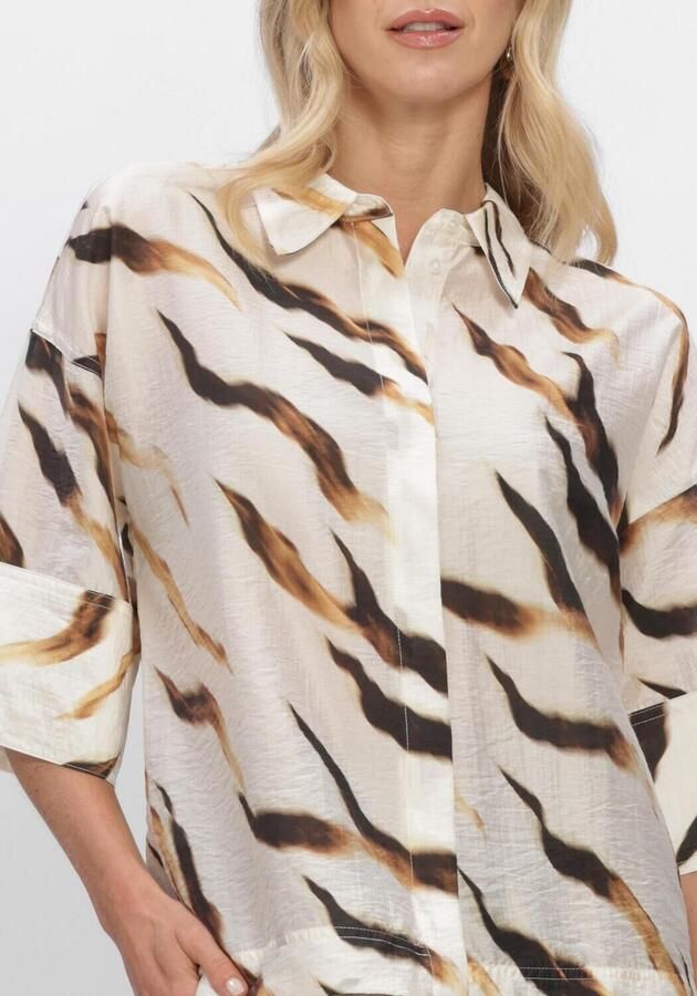ROUGE EDIT Dames Blouses Roualana 2 4 Shirt Creme - Foto 4
