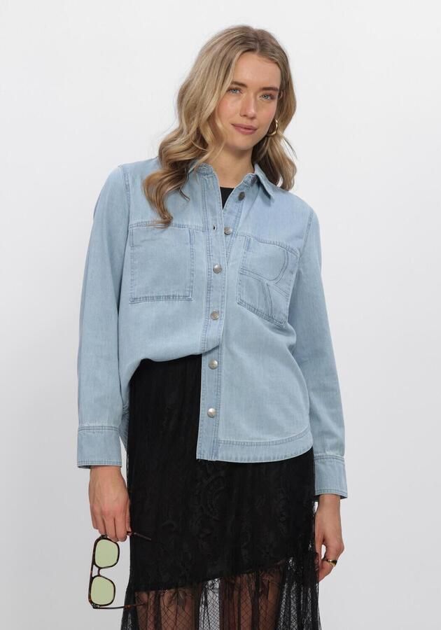ROUGE EDIT Dames Blouses Roufrancie Mae L s Oversized Lichtblauw