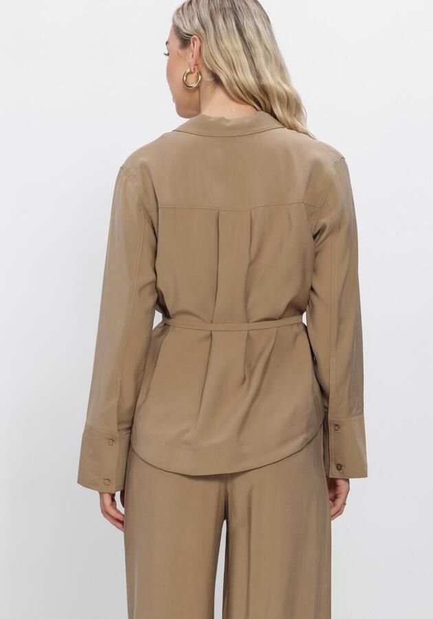 ROUGE EDIT Dames Blouses Roumelia L s Oversized Shirt Camel - Foto 3