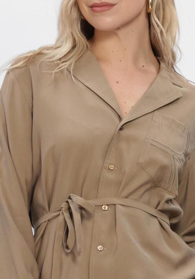 ROUGE EDIT Dames Blouses Roumelia L s Oversized Shirt Camel - Foto 4