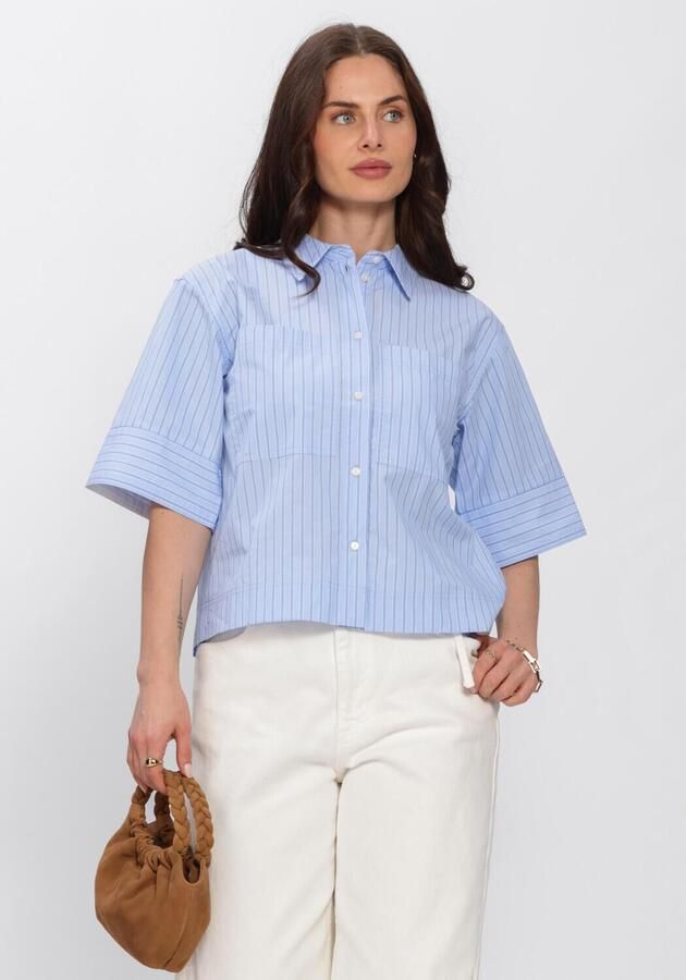 ROUGE EDIT Dames Blouses Roupaige 2 4 Shirt Pf Lichtblauw