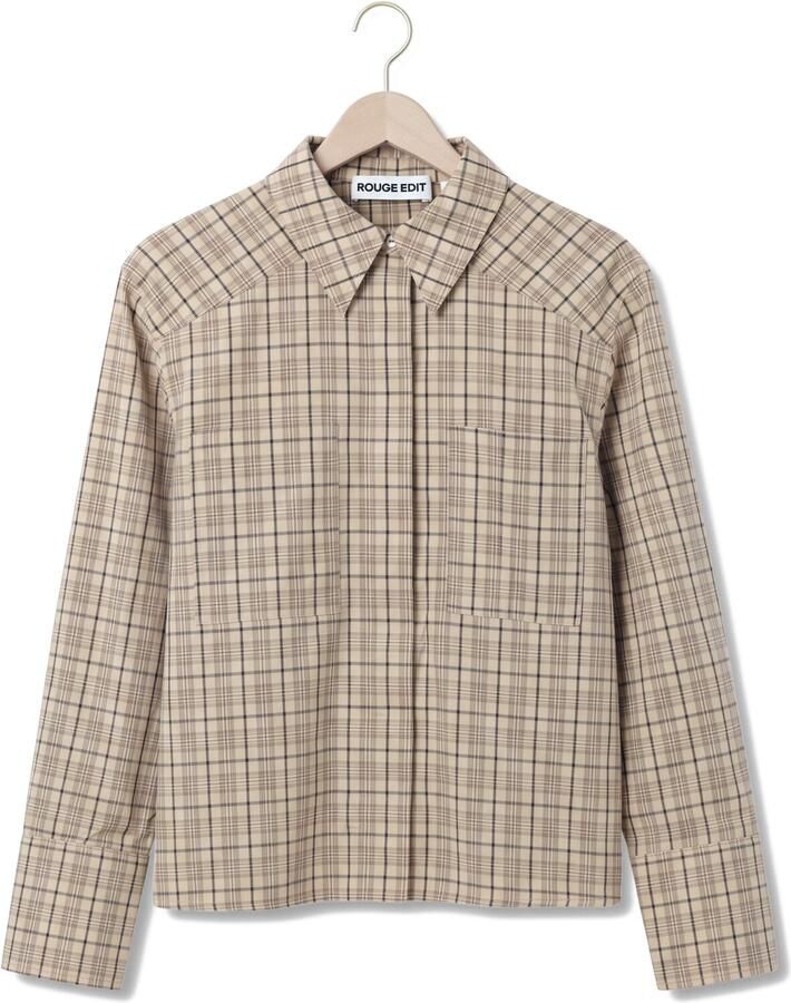 ROUGE EDIT Dames Blouses Roureena L s Shirt Beige - Foto 2