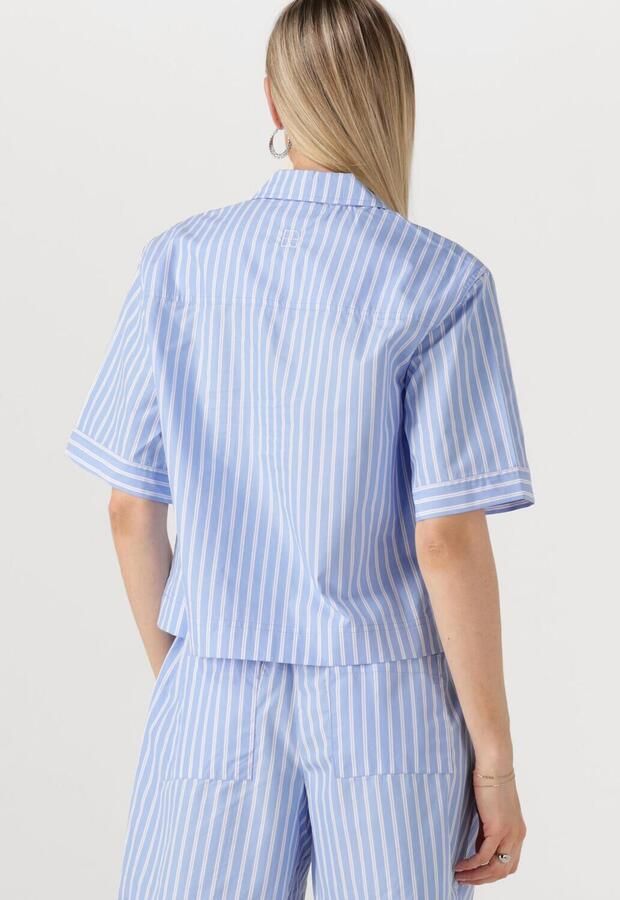 ROUGE EDIT Dames Blouses Roushona 2 4 Resort Collar Shirt Lichtblauw - Foto 3