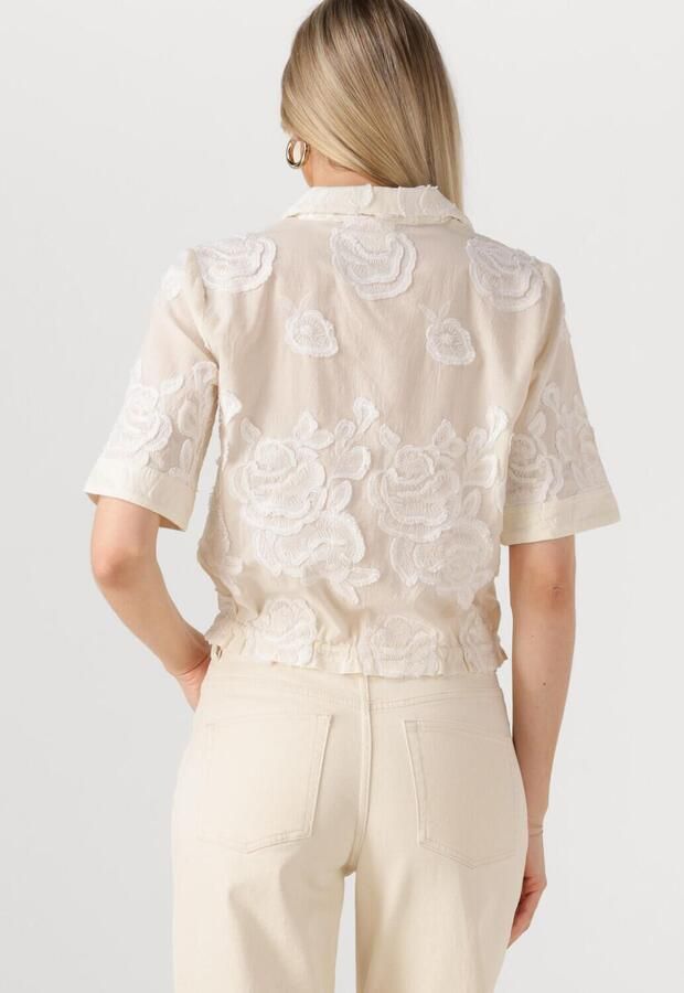 ROUGE EDIT Dames Blouses Rouzoe Ss Resort Colab Shirt Beige - Foto 3