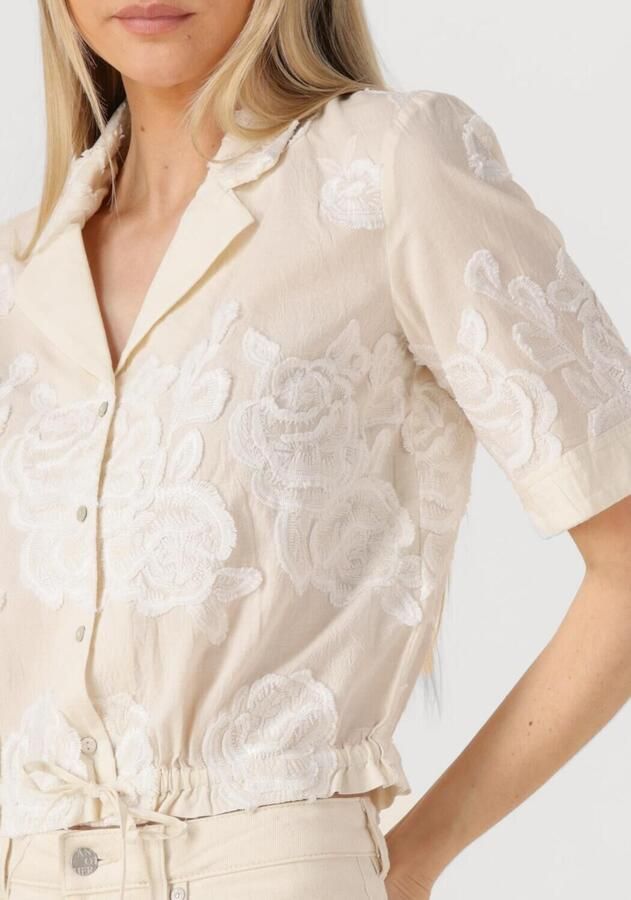 ROUGE EDIT Dames Blouses Rouzoe Ss Resort Colab Shirt Beige - Foto 2