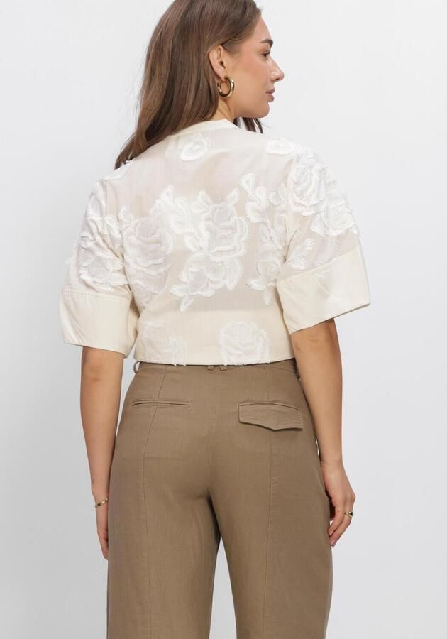 ROUGE EDIT Dames Blouses Rouzoekla 2 4 O-neck Top Ecru - Foto 3
