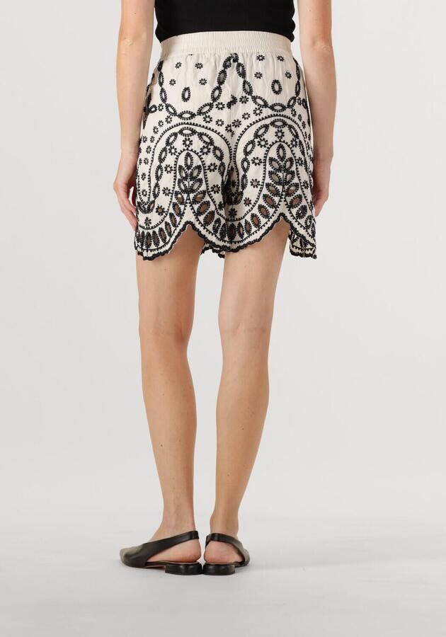 ROUGE EDIT Dames Broeken Roubrodie Wf Shorts Wit - Foto 2