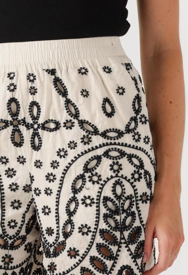 ROUGE EDIT Dames Broeken Roubrodie Wf Shorts Wit - Foto 3