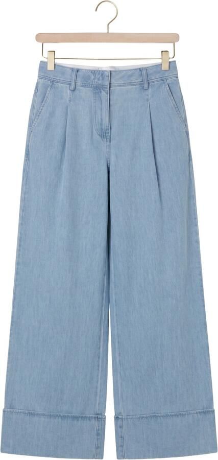 ROUGE EDIT Roufrancie Mae Rw Wf F L Trouser 1 wide leg jeans light blue denim - Foto 4