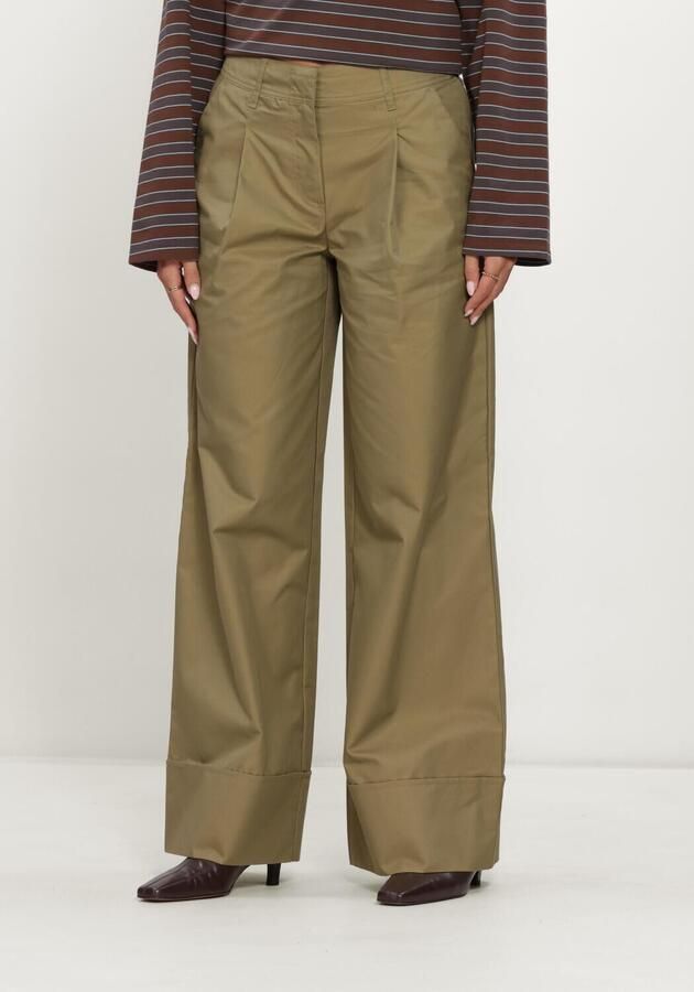 ROUGE EDIT Dames Broeken Roufrancie Rw Wf F l Trouser 2 Khaki