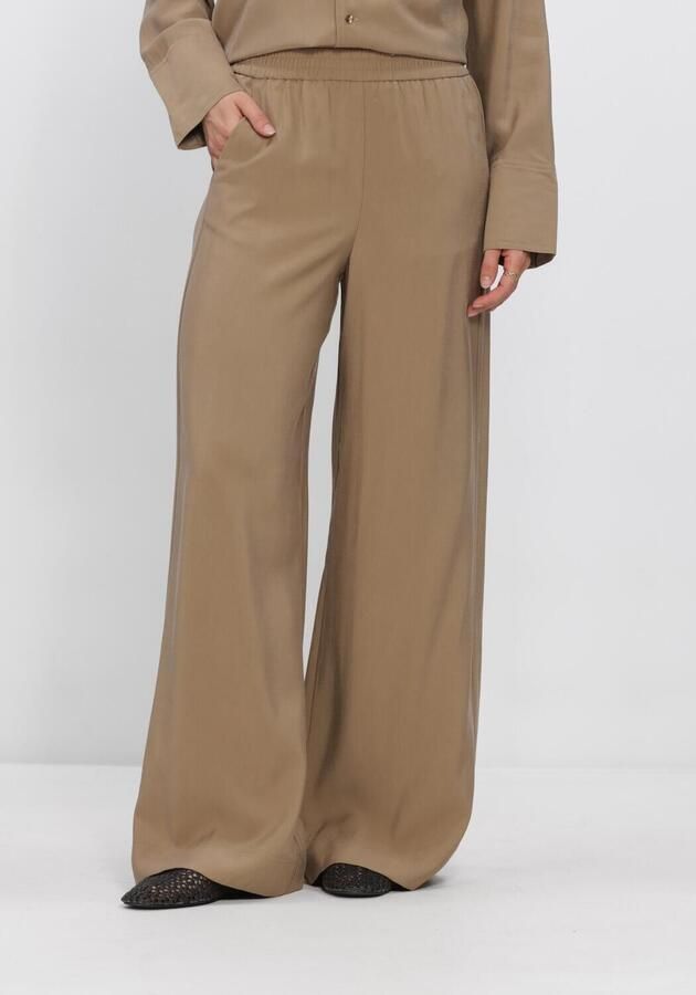 ROUGE EDIT Dames Broeken Roumelian Hw Wf F l Trousers Zand