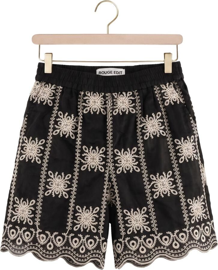 ROUGE EDIT Dames Broeken Rounala Hw Wf Shorts Zwart - Foto 2