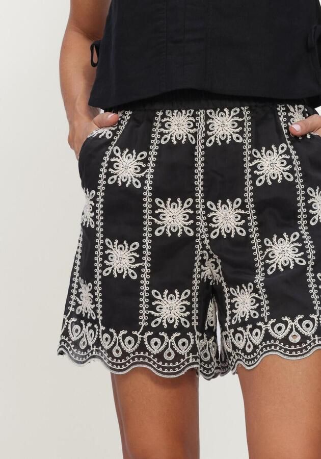 ROUGE EDIT Dames Broeken Rounala Hw Wf Shorts Zwart - Foto 4