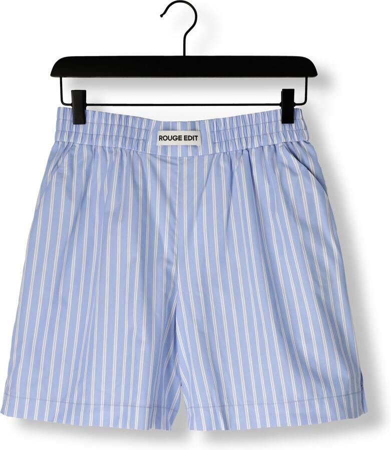 ROUGE EDIT Dames Broeken Roushona Hw Wf Shorts Lichtblauw