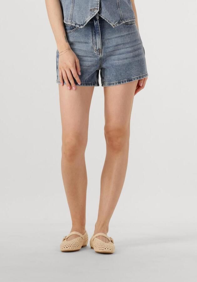 ROUGE EDIT Dames Jeans Roujolie Hw Wf Denim Shorts Blauw - Foto 4