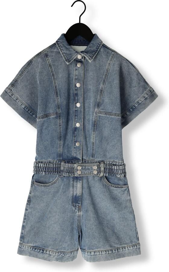 ROUGE EDIT Dames Jumpsuits Roujolie 2 4 Denim Playsuit Blauw - Foto 3