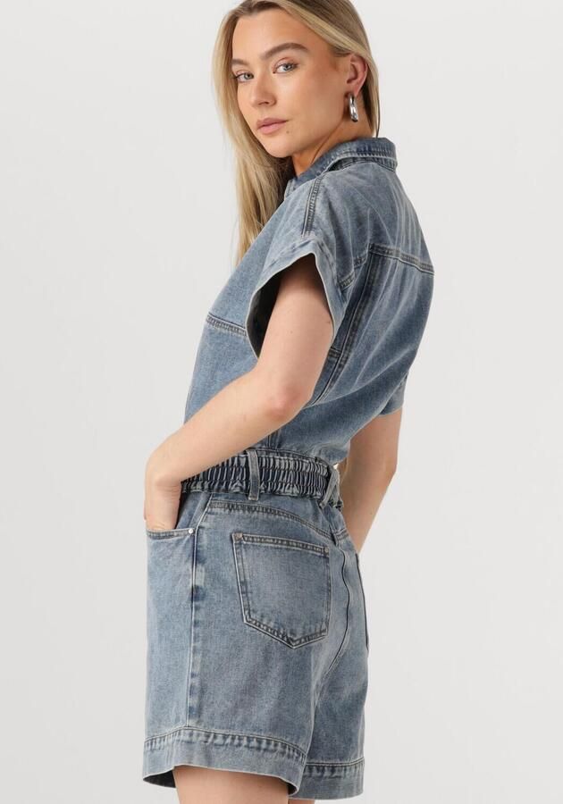 ROUGE EDIT Dames Jumpsuits Roujolie 2 4 Denim Playsuit Blauw