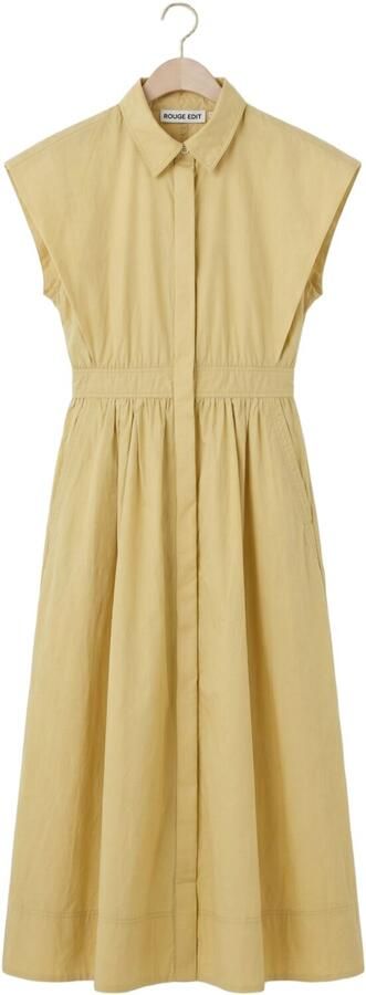 ROUGE EDIT Dames Jurken Rouasher S s Midi Dress Geel - Foto 4