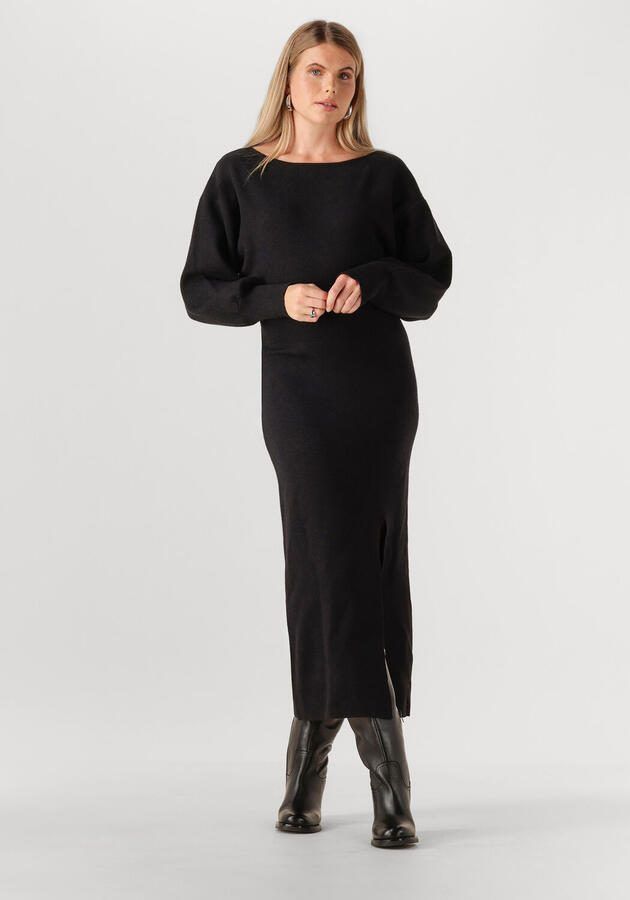 ROUGE EDIT Dames Jurken Rouseraphine Ls Ankle Knit Dress Zwart