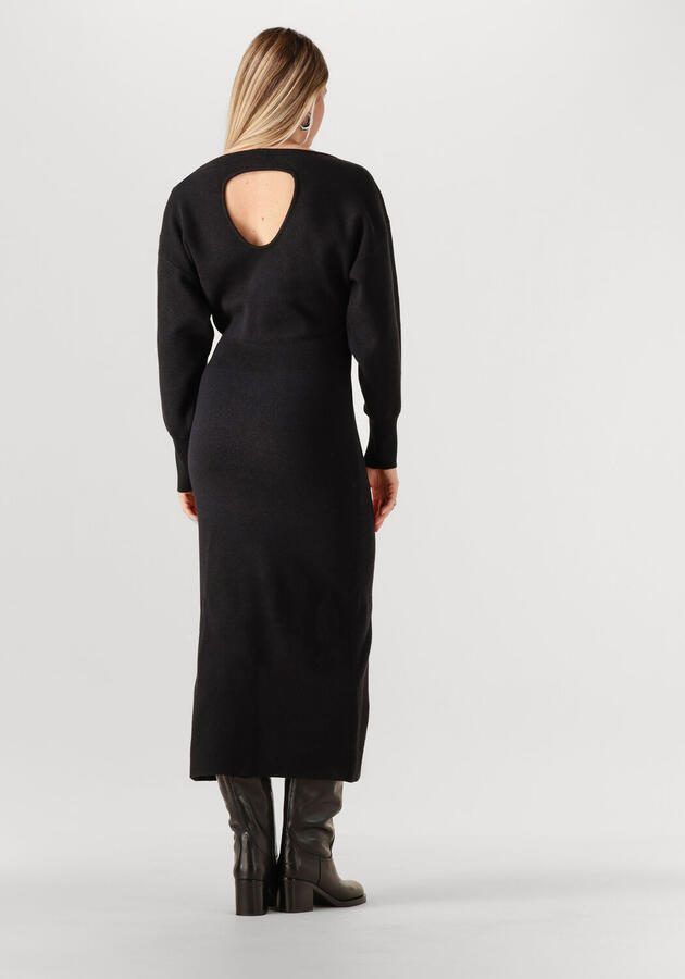 ROUGE EDIT Dames Jurken Rouseraphine Ls Ankle Knit Dress Zwart - Foto 2