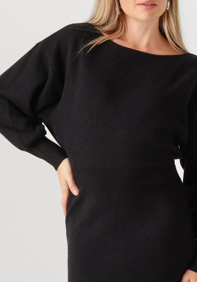 ROUGE EDIT Dames Jurken Rouseraphine Ls Ankle Knit Dress Zwart - Foto 3