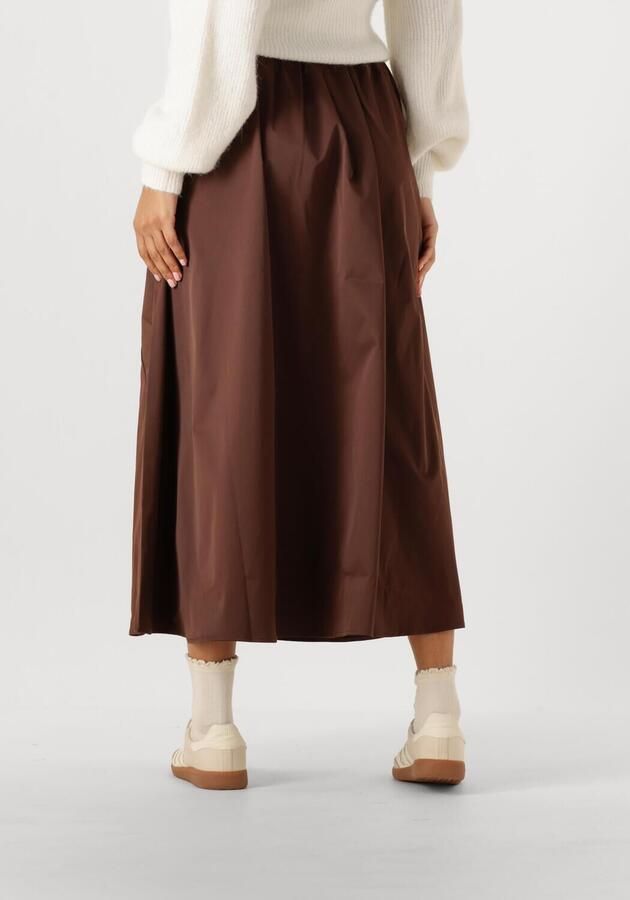 ROUGE EDIT Dames Rokken Roudetta Hw Ankle Skirt r Bruin