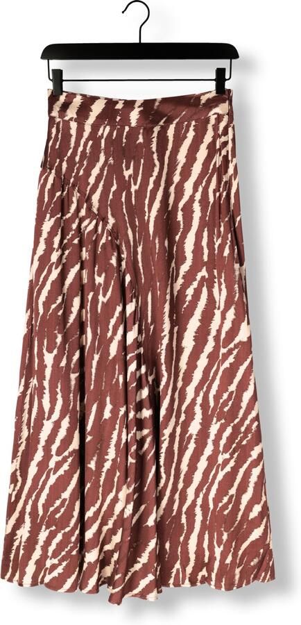 ROUGE EDIT Dames Rokken Roushiana Hw Printed Midi Skirt Bruin - Foto 4
