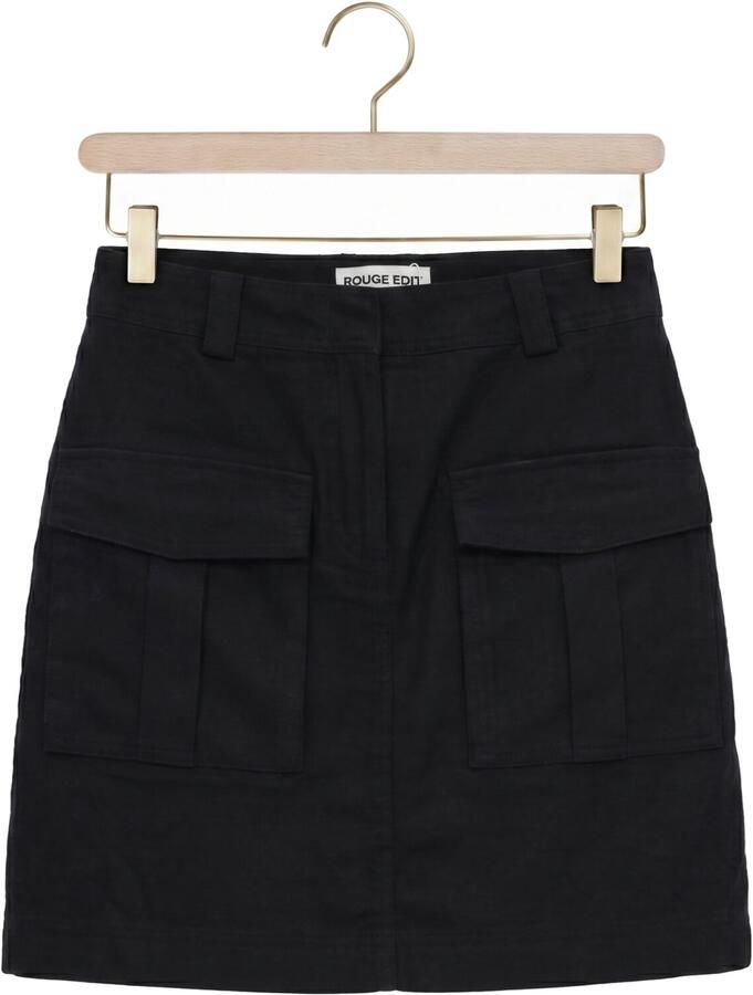 ROUGE EDIT Dames Rokken Rousummer Hw Short Skirt Zwart - Foto 2