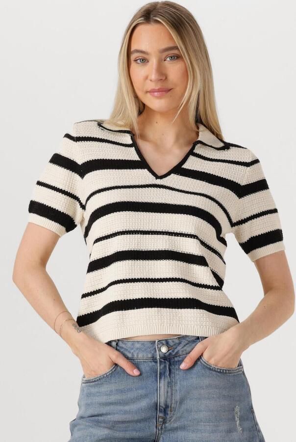 ROUGE EDIT Dames Tops & T-shirts Rouagnes Ss V-neck Knit Top Multi - Foto 4