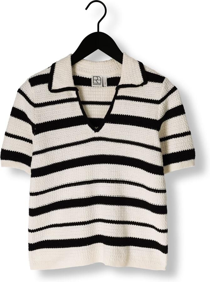 ROUGE EDIT Dames Tops & T-shirts Rouagnes Ss V-neck Knit Top Multi